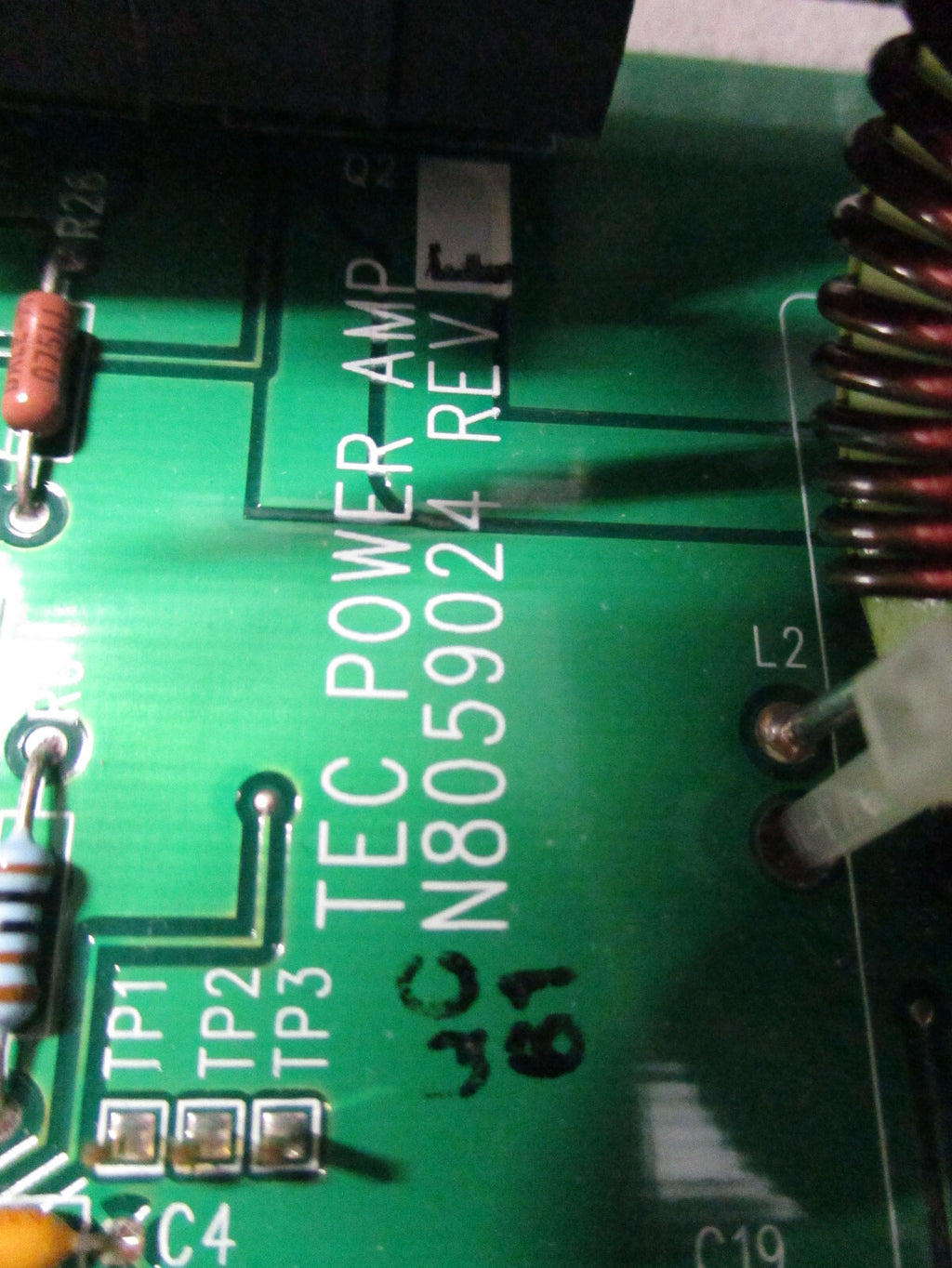 POWER AMPLIFIER TEC POWER AMP -BOARD N8059024 REV F FROM DETECTION SYSTEM API PR