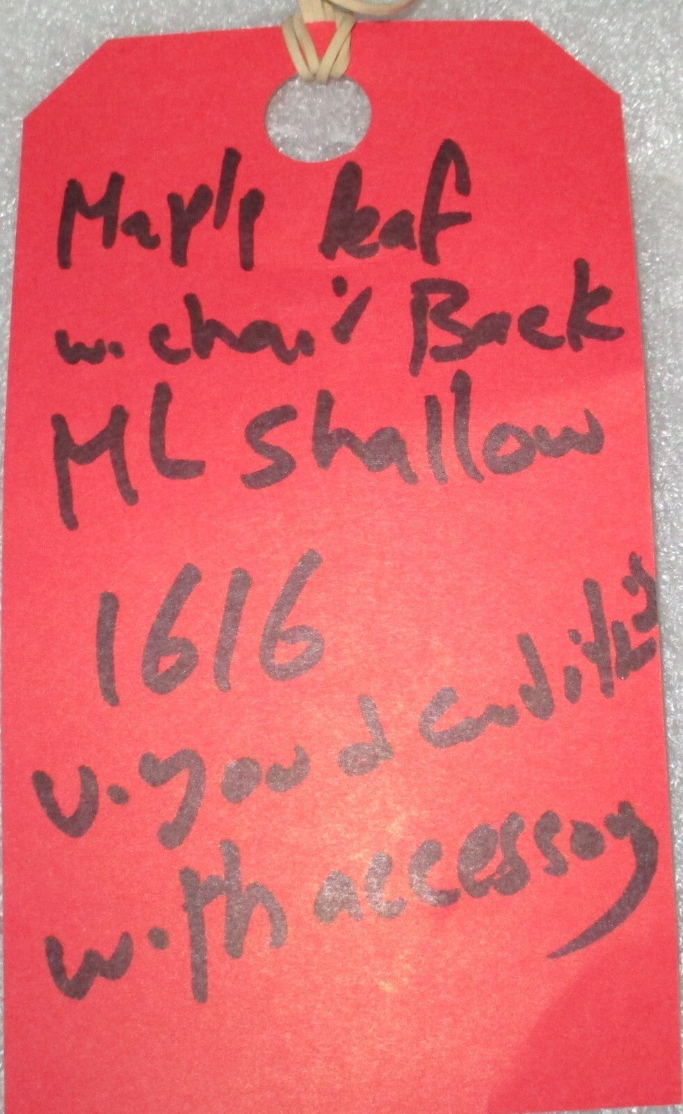 MAPLE LEAF ML SHALLOW WHEELCHAIR BACK SIZE 16X16 MPL-MLSST-1616 WITH ACCESSORIES