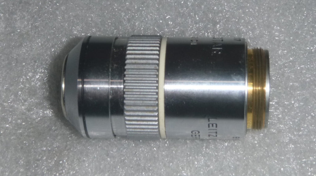Leitz Wetzlar Germany 519847 *160/0.17 PL Fluotar 100/1.32 Oil Microscope