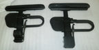 PAIR OF WHEELCHAIR ARM RESTS LEFT AND RIGHT WITH SUPPORT FOR QUICKIE LXi