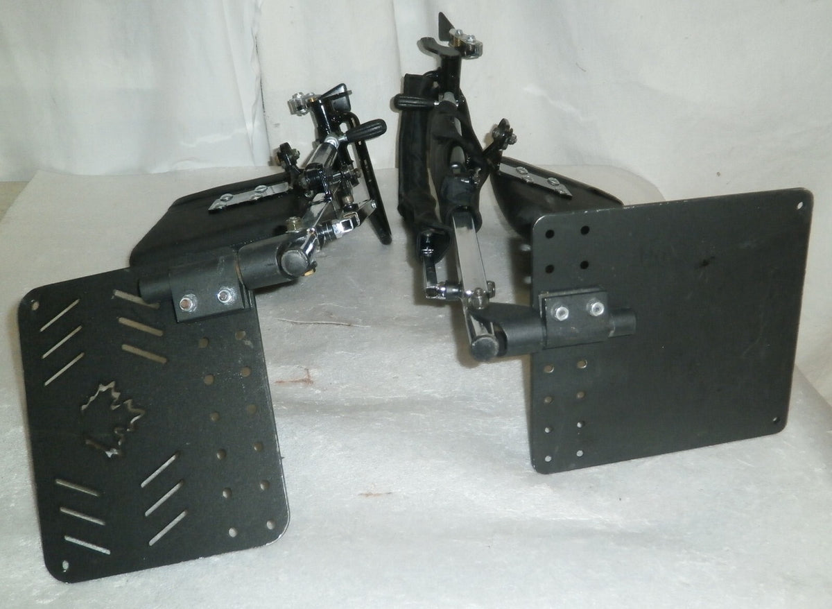 SET OF 2 WHEELCHAIR FOOT RESTS WITH MOUNT PLATES