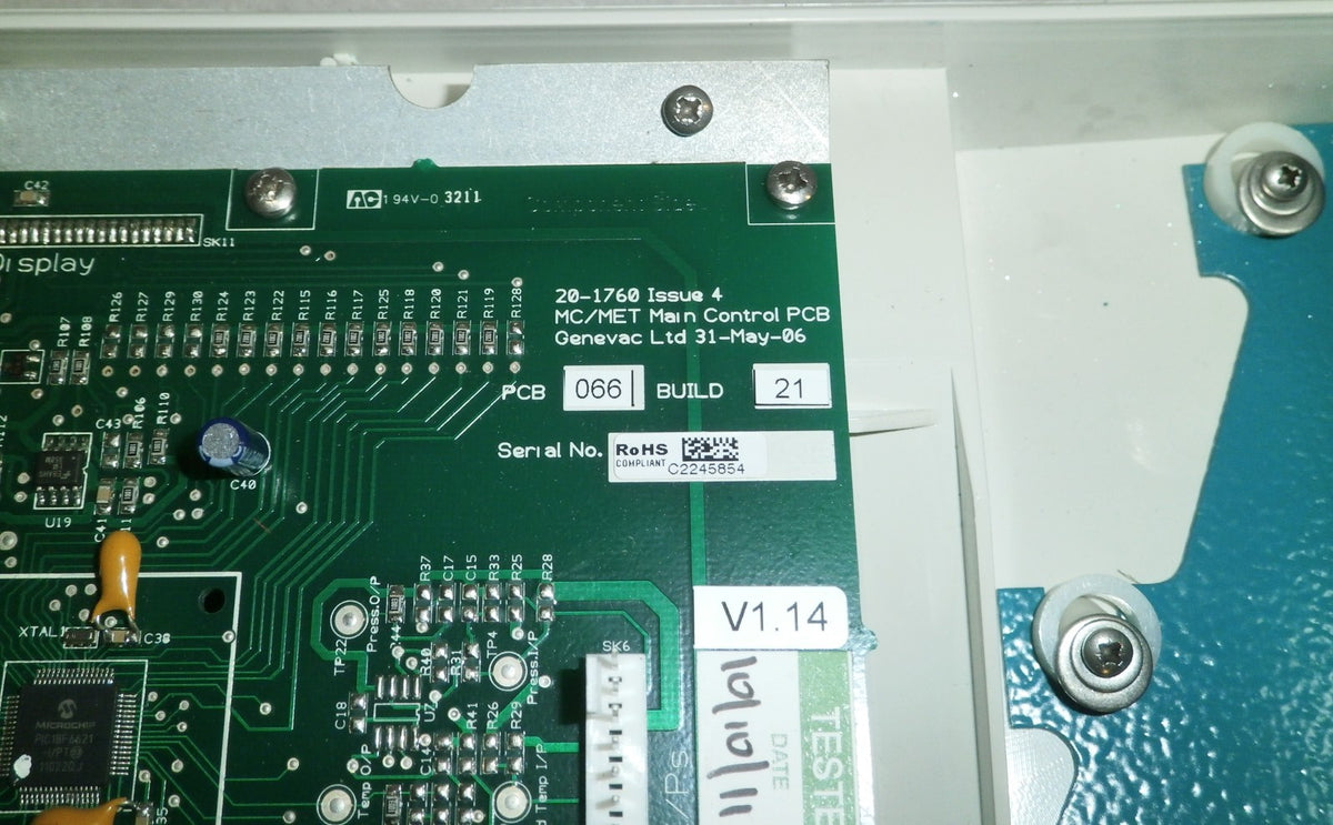 MIVAC GENE VAC MAIN SCREEN AND BOARD DUC-12060-C00