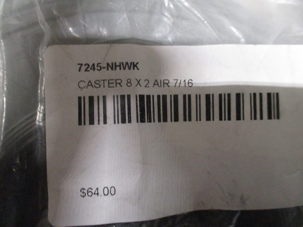 SET OF TWO CASTER Nighthawk 7245-NHWK 8 X 2 AIR 7/16 AIR NEW CONDITION
