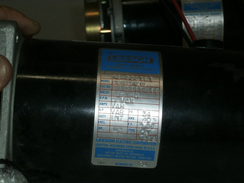 AMX 4 MAIN DRIVE MOTORS Leeson 46-302161 & MOTOR SHAFT BRAKE 46- 302161P1