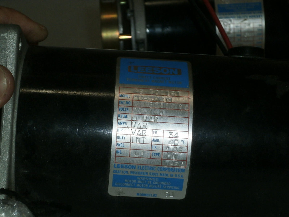 AMX 4 MAIN DRIVE MOTORS Leeson 46-302161 & MOTOR SHAFT BRAKE 46- 302161P1