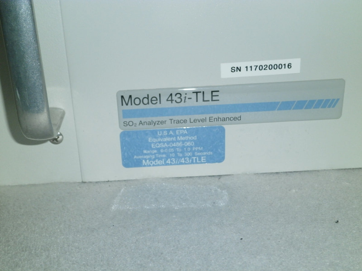 Thermo Scientific 43i-TLE SO2 Gas Analyzer Trace Level Enahanced 43ITLE-APSAB