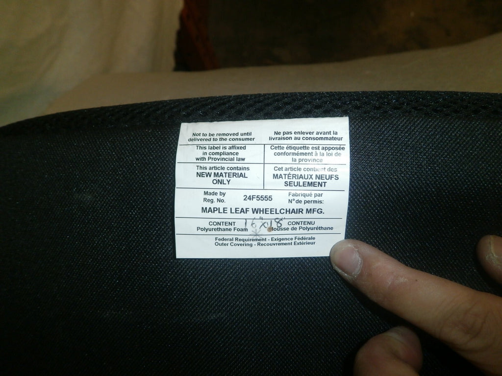 MAPLE LEAF ML SHALLOW BACK CUSHION 24F5555 SIZE 16x18" W/ HEADREST & ACCESSORIES