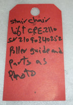 BRUNO STAIR LIFT CRE-2110 ROLLER GUIDE AND PARTS 21090340252 VERY GOOD CONDITIO