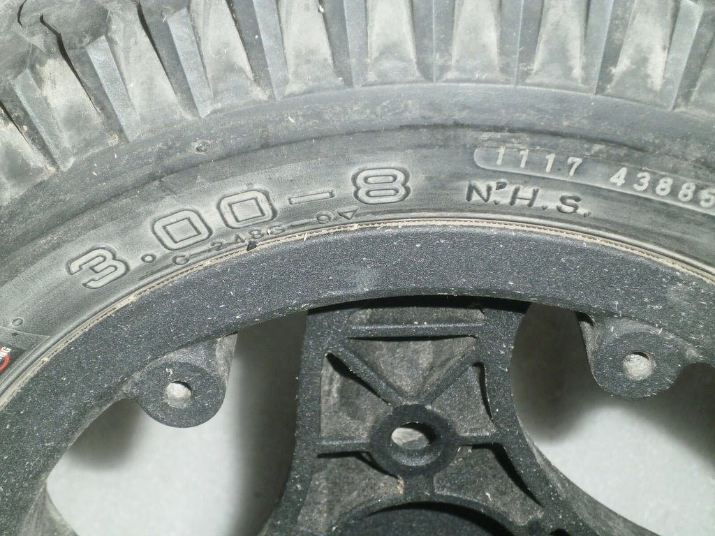 LOT OF 2 QUANTUM QM-710 PRIMO POWERTRAX WHEELS 3.00-8 SOLID VERY GOOD CONDITION