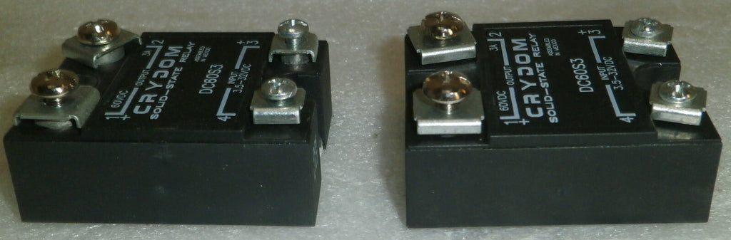 Lot of 2 CRYDOM DC60S3 3.5-32VDC Control, 3A 60VDC Load, Solid State Relay