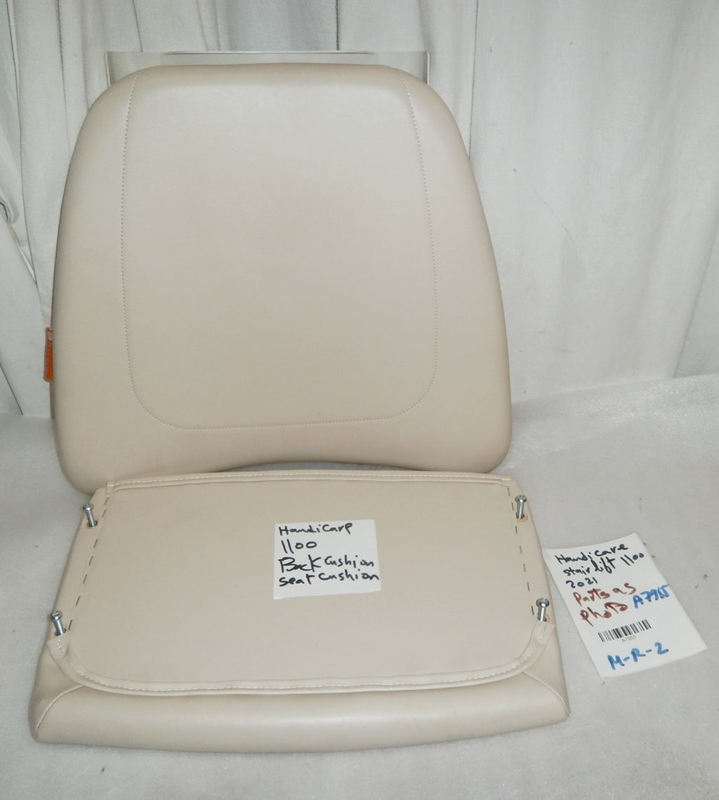 SEAT BACK CUSHION GRAY WHITE FOR HANDICARE 1100 STAIR LIFT GOOD CONDITION 2021