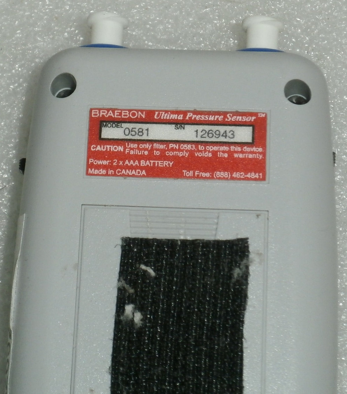 BRAEBON ULTIMA PRESSURE SENSOR MODEL 0581 (No Probes, or cables)
