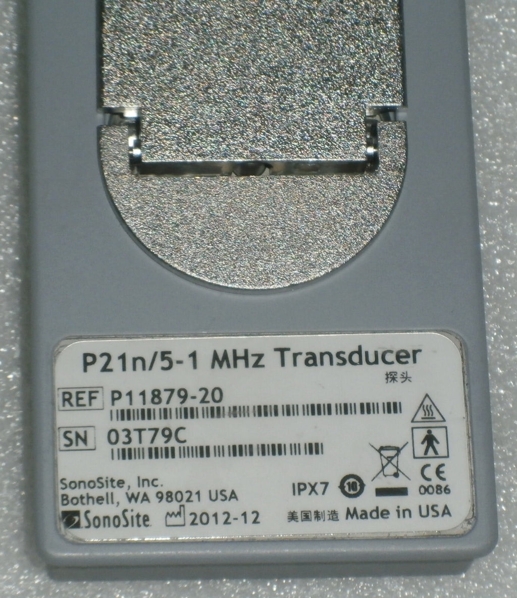 Sonosite (Fujifilm) P21n/ 5-1 MHz P11879-20 Ultrasound Transducer