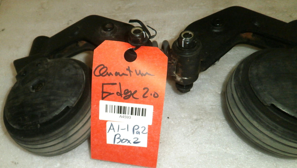 LOT OF TWO REAR CASTERS WHEELS ASSEMBLY W/ SUSPENSION SHOCK from QUANTUM 2.0
