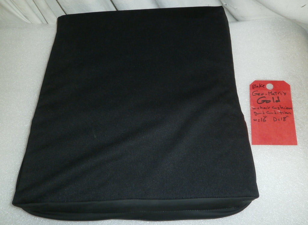 blake geo-matrx gold wheelchair cushion w=16 and d-18 inch very good CONDITION
