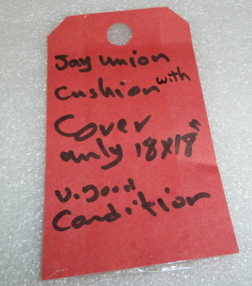 JAY UNION WHEELCHAIR CUSHION 18 X 18 INCH WITH COVER GOOD CONDITION