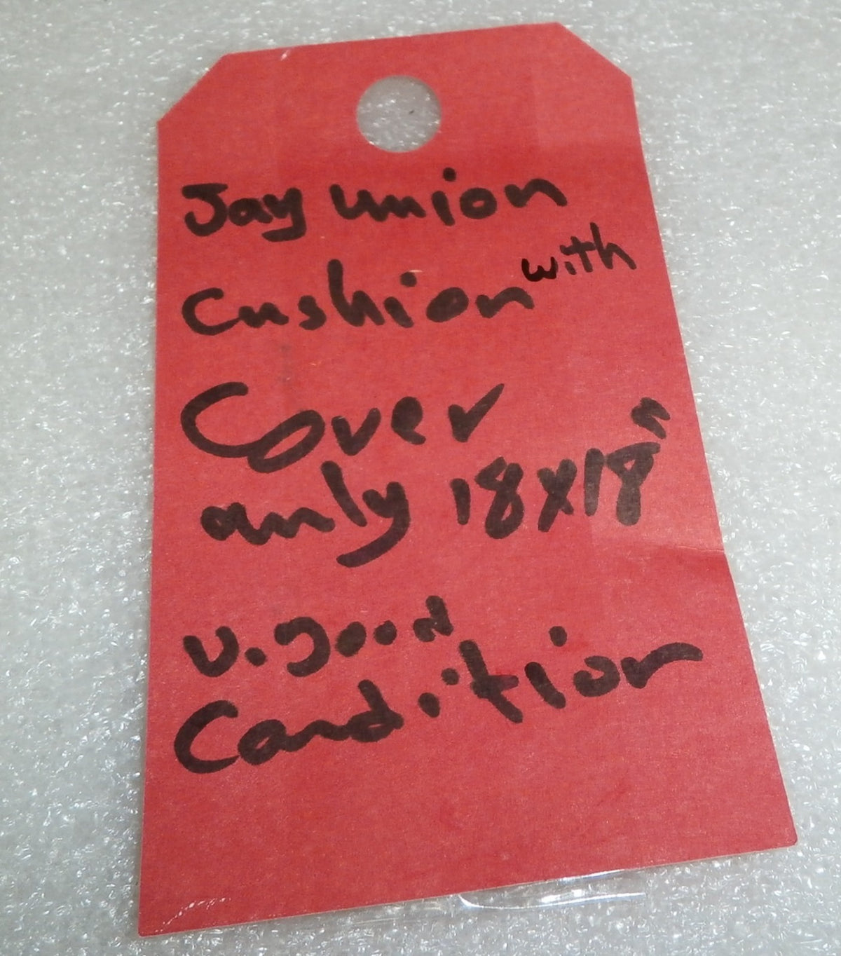 JAY UNION WHEELCHAIR CUSHION 18 X 18 INCH WITH COVER GOOD CONDITION
