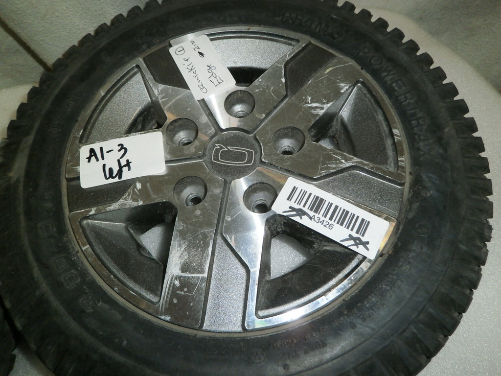LOT OF 2 PRIMO POWERTRAX WHEELS 3.00-8 SOLID FAIR CONDITION