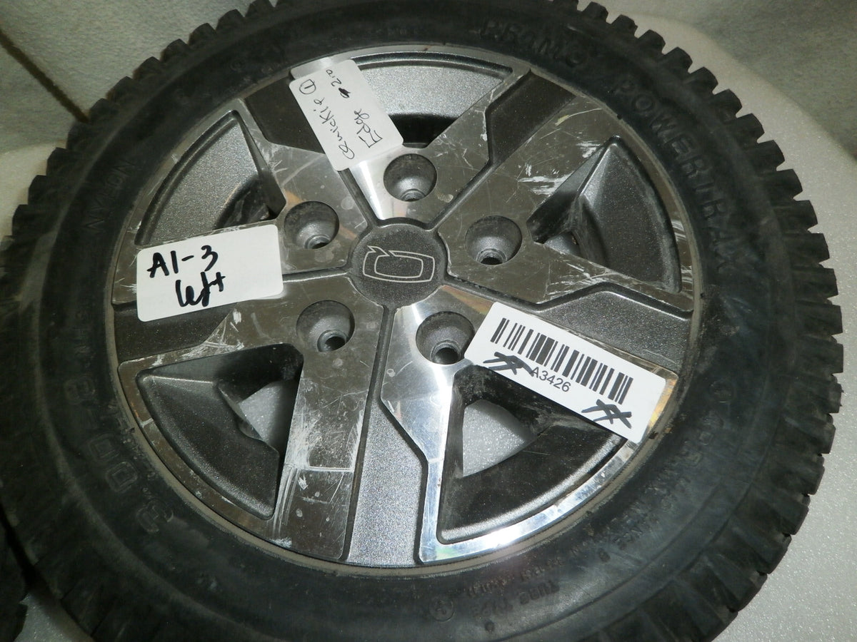 LOT OF 2 PRIMO POWERTRAX WHEELS 3.00-8 SOLID FAIR CONDITION