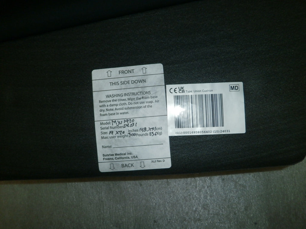 Wheelchair Jay Union Cushion CA30811 Size 19x20" MJU1920 MAX 300 POUNDS