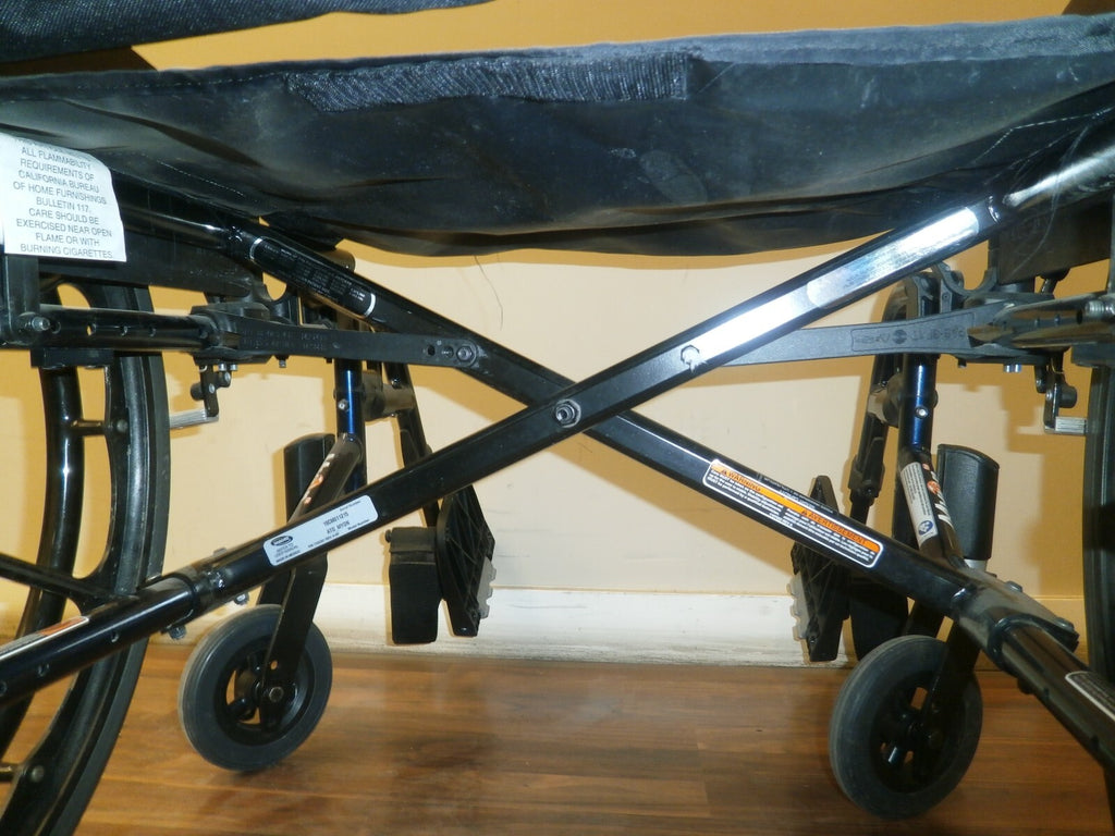 20 INCH INVACARE ATO MYON FOLDING WHEELCHAIR P/N 1193301 GOOD CONDITION