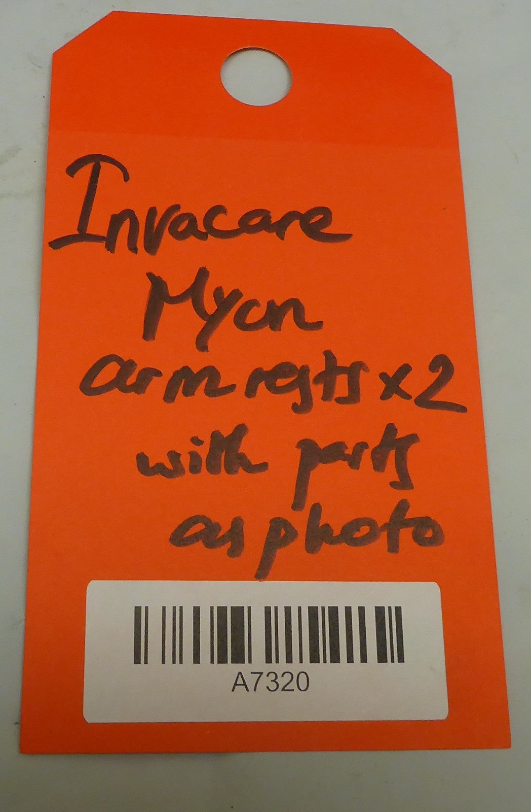 INVACARE MYON WHEELCHAIR ARMREST WITH PARTS AND BOLTS AS PHOTO