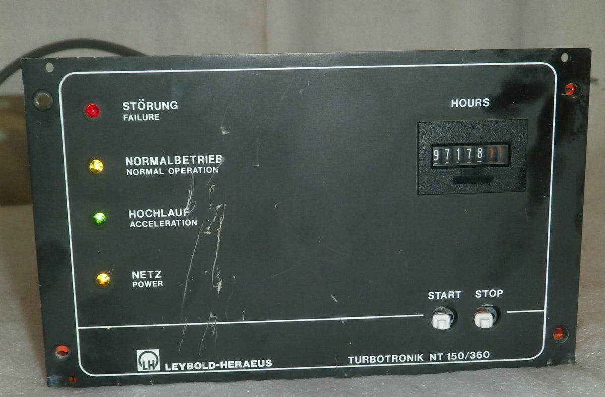 LYBOLD HERAEUS TURBOTRONIC NT 150/360 Vacuum Turbo Pump Controller 85472-1