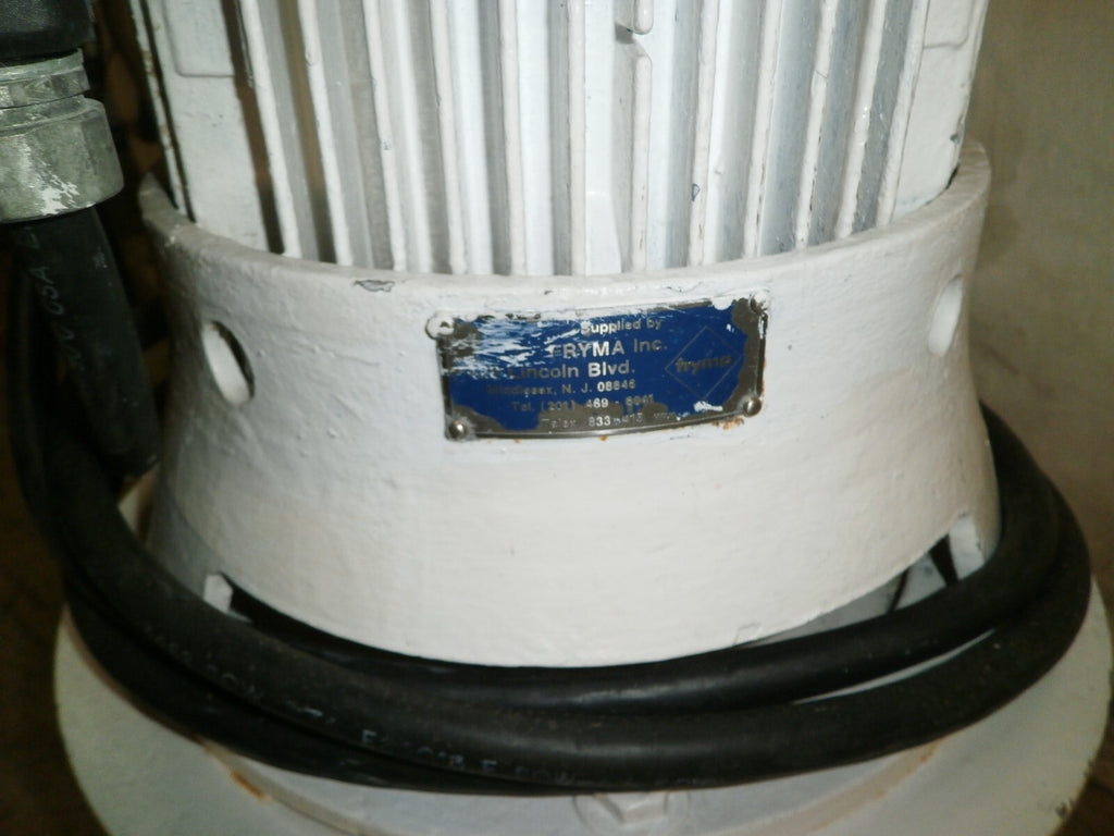 575 VAC FRYMA COLLOID MILL MZ110R D132SRS 6 TYPE WITH 18 INCH HOPPER