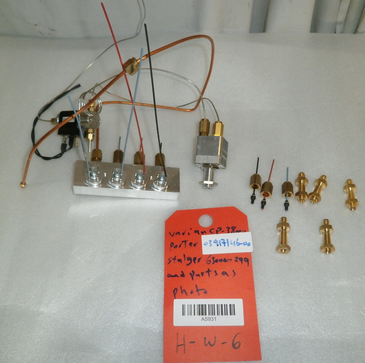 VARIAN CP3800 PARTS 03917146-00 STALGER 630029 AND PARTS AS PICTURES
