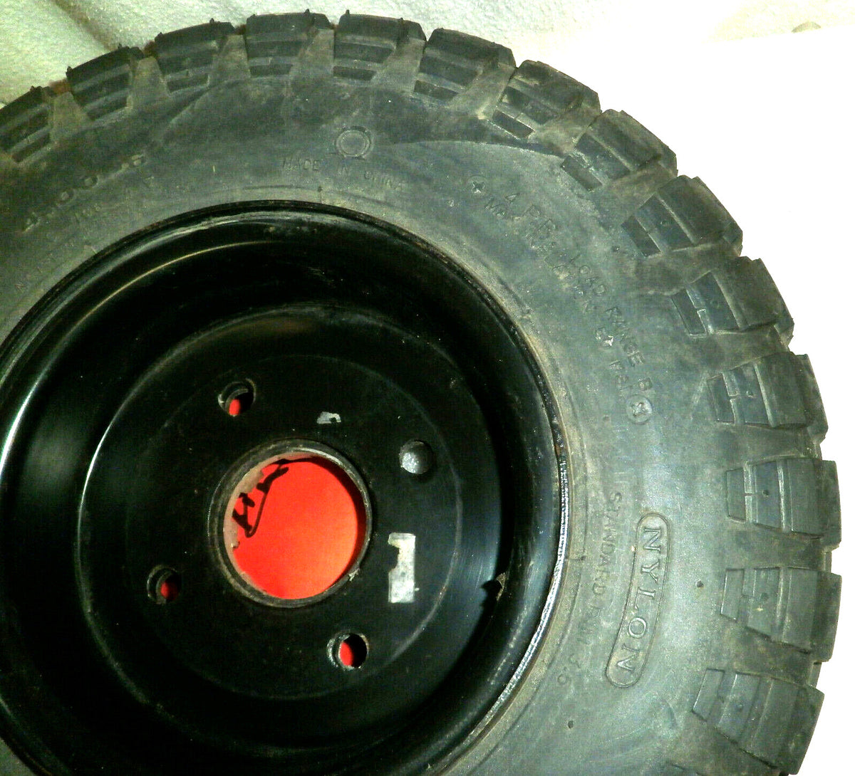 Lot of 2 Wheels from Quantum Q1450 4.00-6 Solid