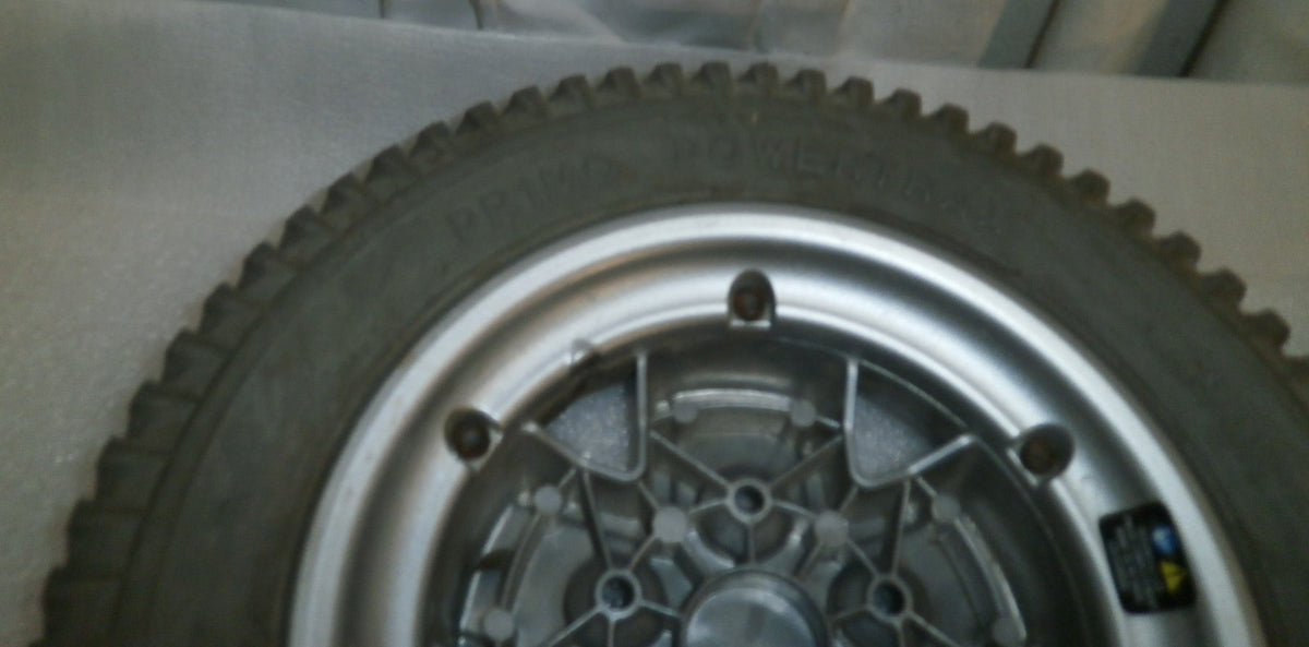 QUANTUM Q6 EDGE WHEELCHAIR WHEELS POWERTRAX 3.00-8 SOLID USED GOOD CONDITION