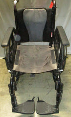 INVACARE MYON FOLDING WHEELCHAIR 17 INCH SEAT WIDTH GOOD CONDITION