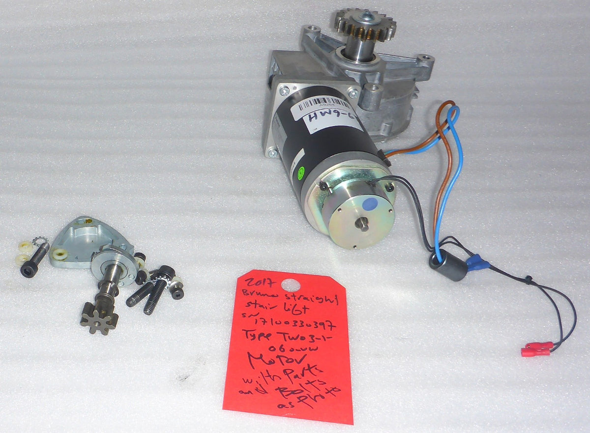2017 BRUNO STAIR LIFT MOTOR TYPE TW30-1-060-VW-DG-PMDC-41.5 WITH BOLTS AS PHOTO