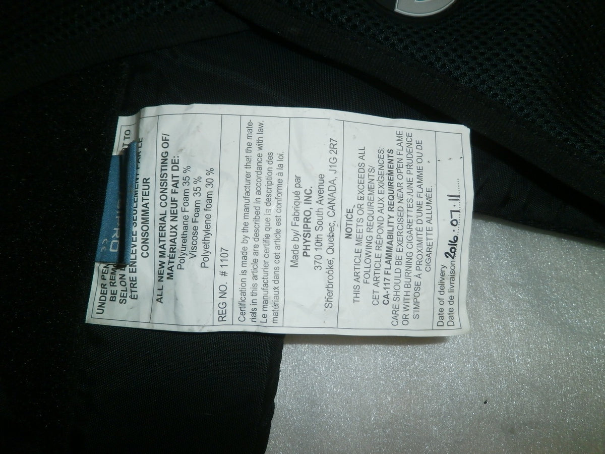 PHYSIPRO HP2 WHEELCHAIR BACK CUSHION ONLY 16 X 18 USED GOOD CONDITION