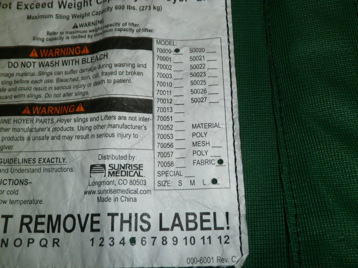 HOYER SLING MODEL 7000 USED GOOD CONDITION AS PHOTO