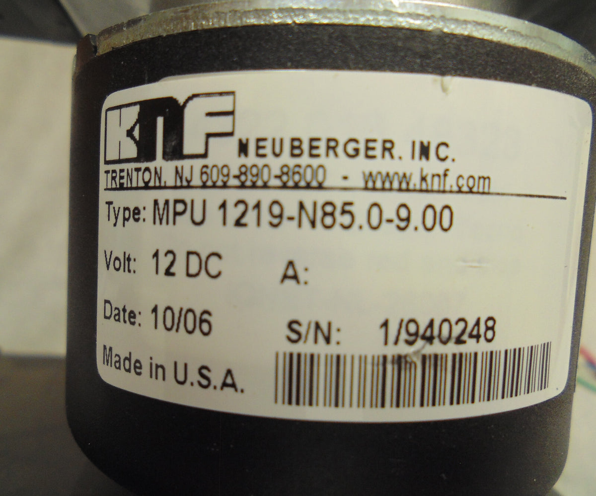 KNF FLUID PUMP 12V DC TYPE MPU 1219-N85.0-9.00