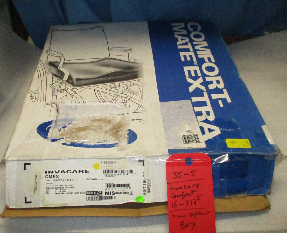 INVACARE CEMEX COMFORT WHEELCHAIR NEW CONDITION CUSHION W=16,D=17 OPEN BOX
