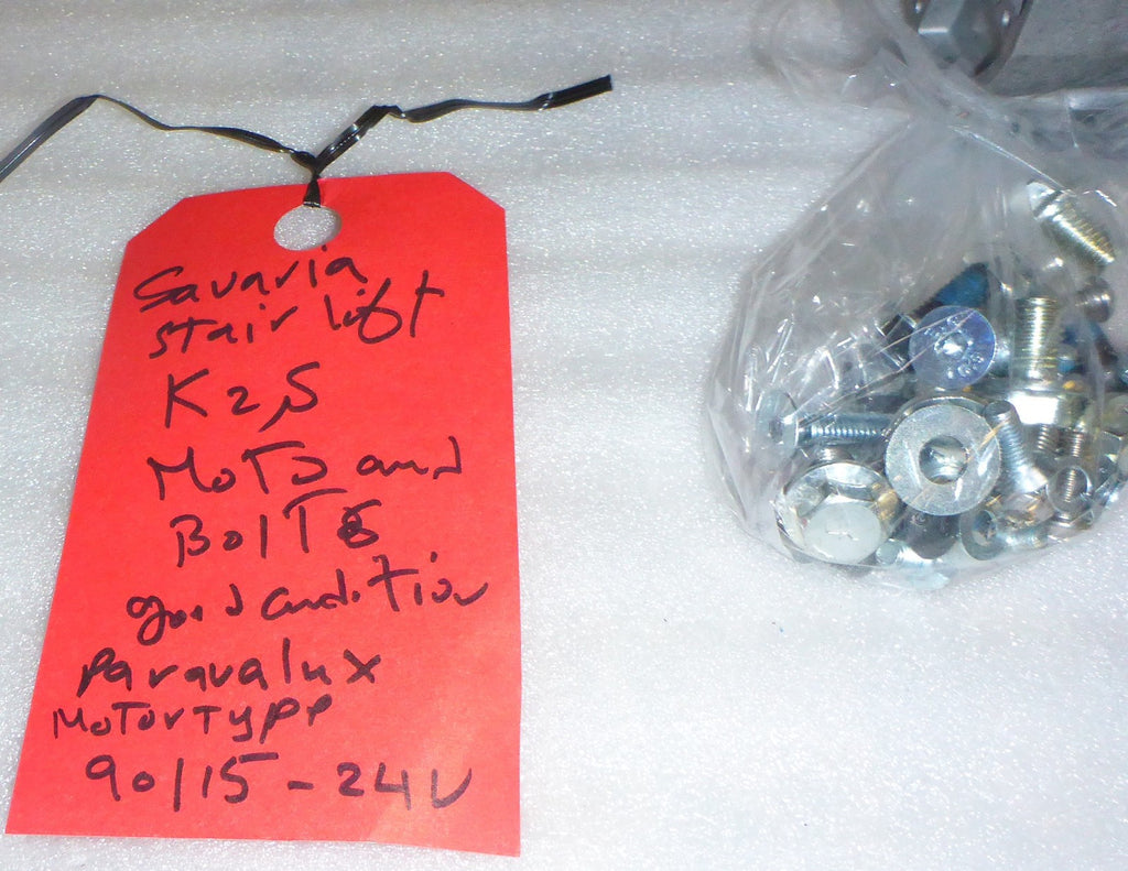 SAVARIA K2 S STAIR LIFT MOTOR PARAVALUX 90115-24V AND BOLTS AS PHOTO USED