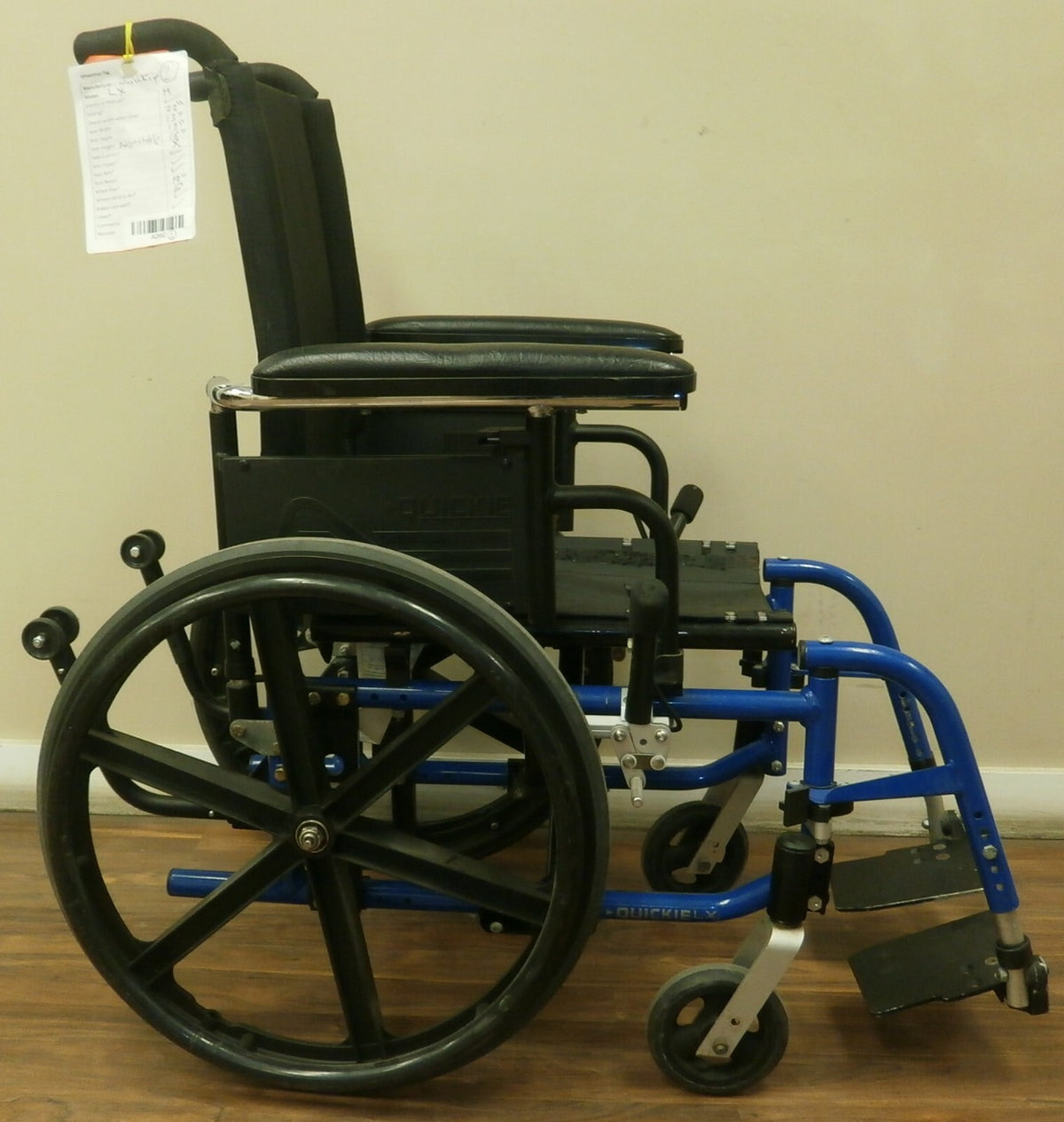 QUICKIE LX FOLDING WHEELCHAIR WITH SEAT WIDTH 13 INCH GOOD CONDITION