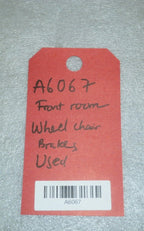 Wheel Locks Wheelchair Hand Brake Pull Push Assembly Pair Left Right