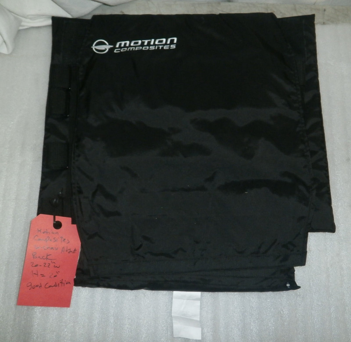 Motion Wheelchair Fabric Adjust Back cover Upholstery Size 20-22" Good Condition