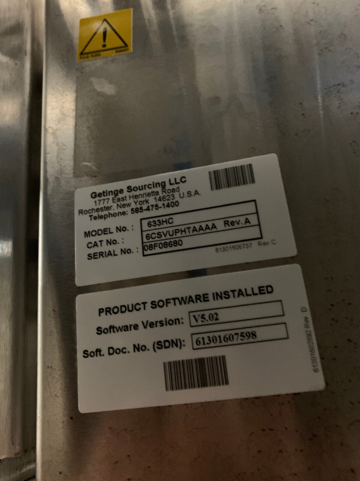 GETINGE MODEL 633HC 633 HC STERILIZER Autoclave