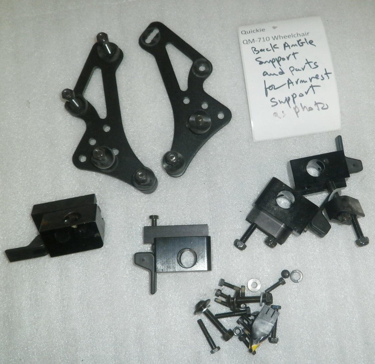 Wheelchair Quickie QM-710 Back Support and Parts for Arm rest Support as Photo