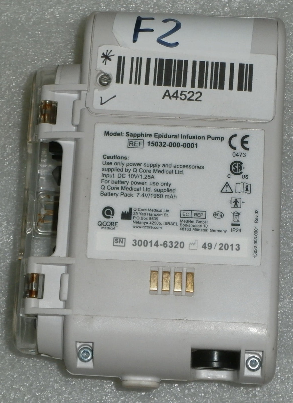 Eitan Qcore Medical Sapphire Epidural Multi Therapy Infusion REF 15032-000-0001