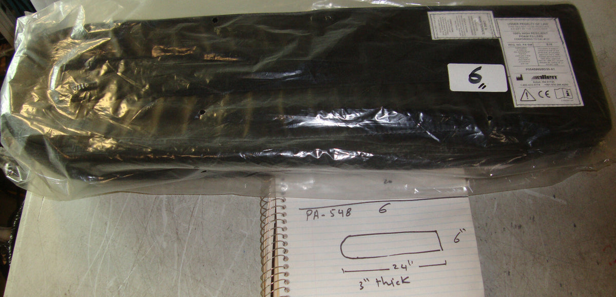 OPERATING TABLE Pad ALLEN REG NO PA548 CUSHION PART 24"X6" THICKNESS 3"