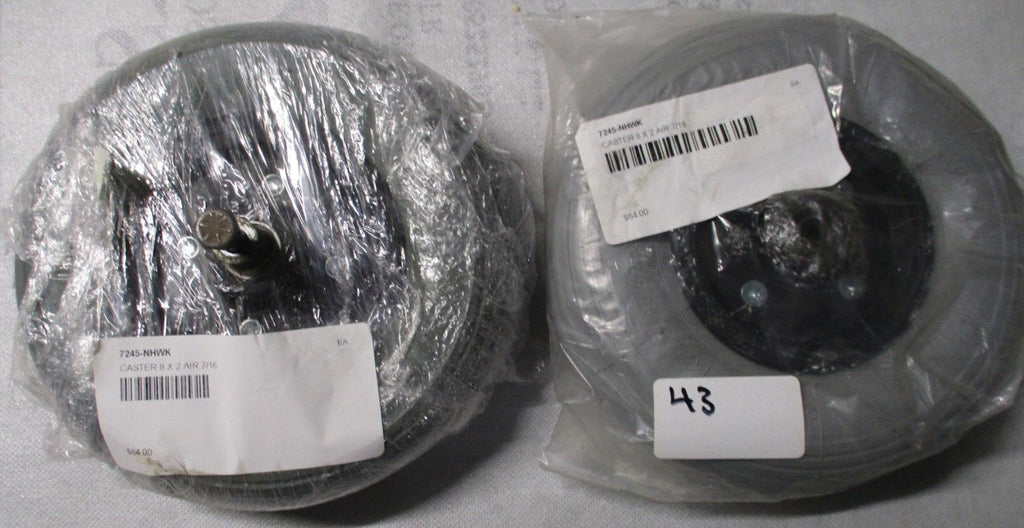 SET OF TWO CASTER Nighthawk 7245-NHWK 8 X 2 AIR 7/16 AIR NEW CONDITION