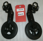 Lot of 2 Quickie QX Wheelchair Casters Size 5.5" w/ Forks Bolts Good Condition