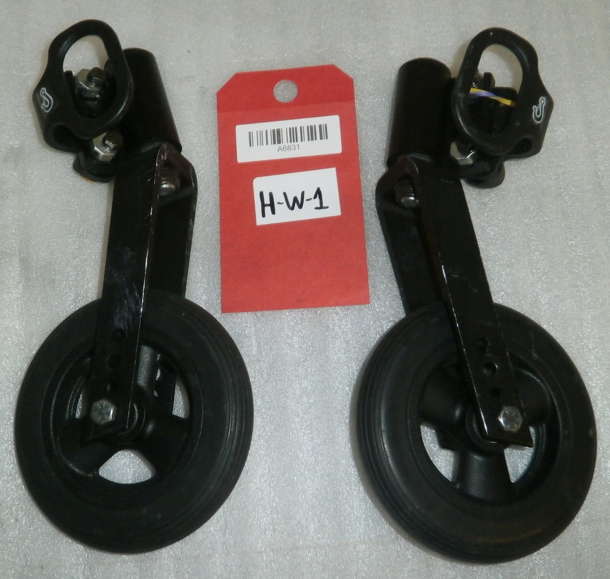 Lot of 2 Quickie QX Wheelchair Casters Size 5.5" w/ Forks Bolts Good Condition