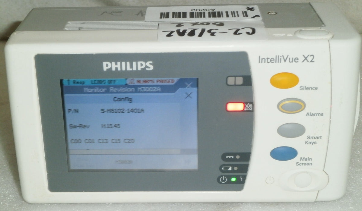 Philips IntelliVue Intelli Vue X2 Vital Sign Patient Monitor M3002A Rev H