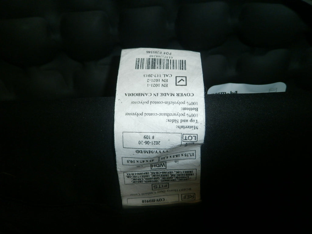 ROHO 1R910-CA-SR CUSHION 16.5 X 18.5 X 4.25" W/ BASE & COVER VERY GOOD CONDITION